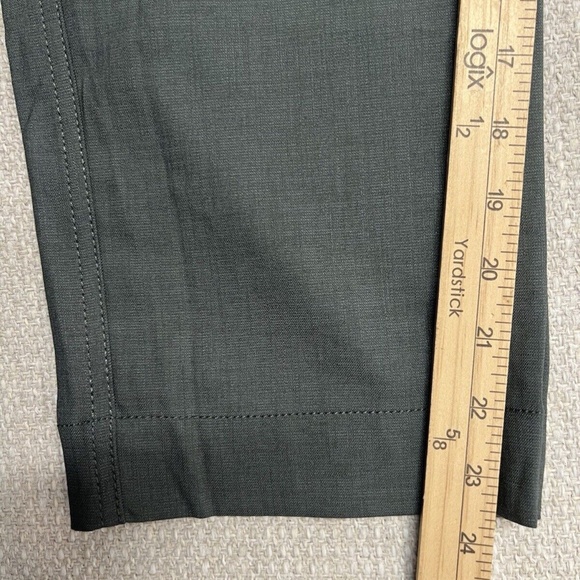 Liverpool Crop Pants Green Belted Slash Pockets Faux Back Pockets Womens 28/6 - Picture 12 of 14